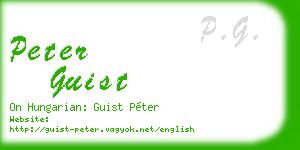 peter guist business card